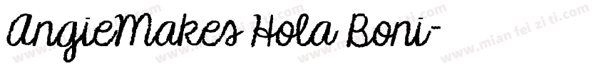 AngieMakes Hola Boni字体转换